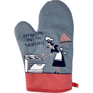 Baking Some Shut The Fucupcakes Oven Mitt Funny Shut Up Cupcakes Chef Kitchen Glove Funny Graphic Kitchenwear Cool Sarcastic Novelty Cookware Blue Oven Mitt(Oven Mitt)
