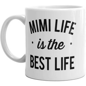 Crazy Dog T-Shirts Mimi Life Is The Best Life Mug – Funny Grandma Coffee Cup – Mimi Appreciation Gift for Birthday or Mothers Day