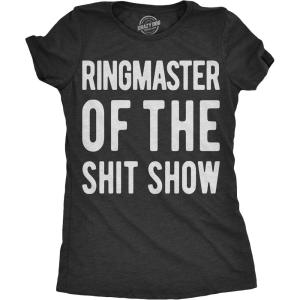 Funny Badass Womens T Shirts Cool Sarcastic Graphic Tees for Ladies with Sass(Heather Black – Ringmaster)