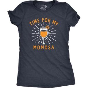 Funny Mom Shirts for Women with Cute Food Coffee and Drinking Jokes Funny tees for Mothers Day(Heather Black – Momosa)