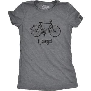 Womens Cycologist Funny Psychology Biking Cyclist Gift for Biker Graphic Sarcasm(Dark Heather Grey)