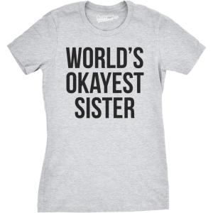 Womens Funny T Shirts Sister Squad Family Graphic Tee for Ladies(Light Heather Grey)