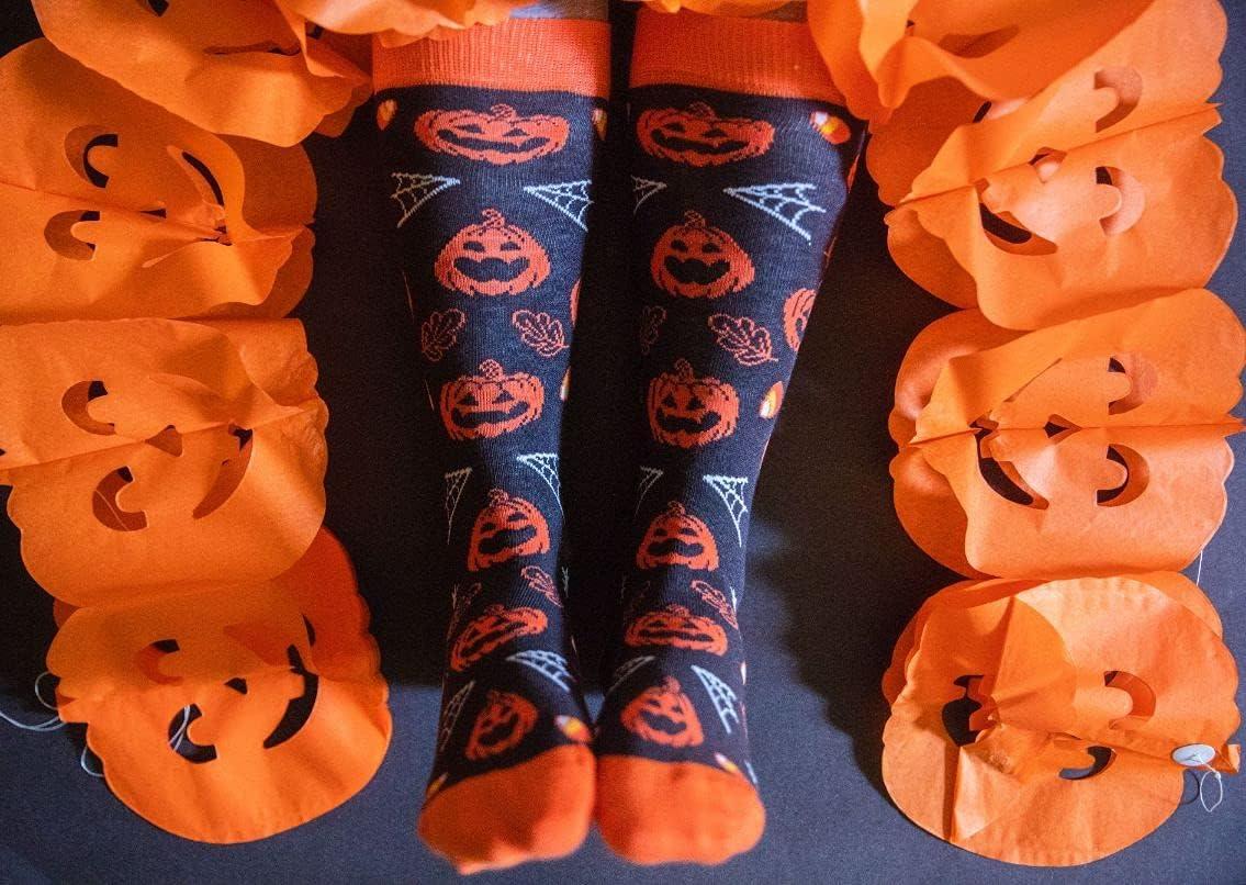 imageCrazy Dog TShirts Mens Halloween Socks Funny Spooky October Fall Footwear2pack Bundle Youth