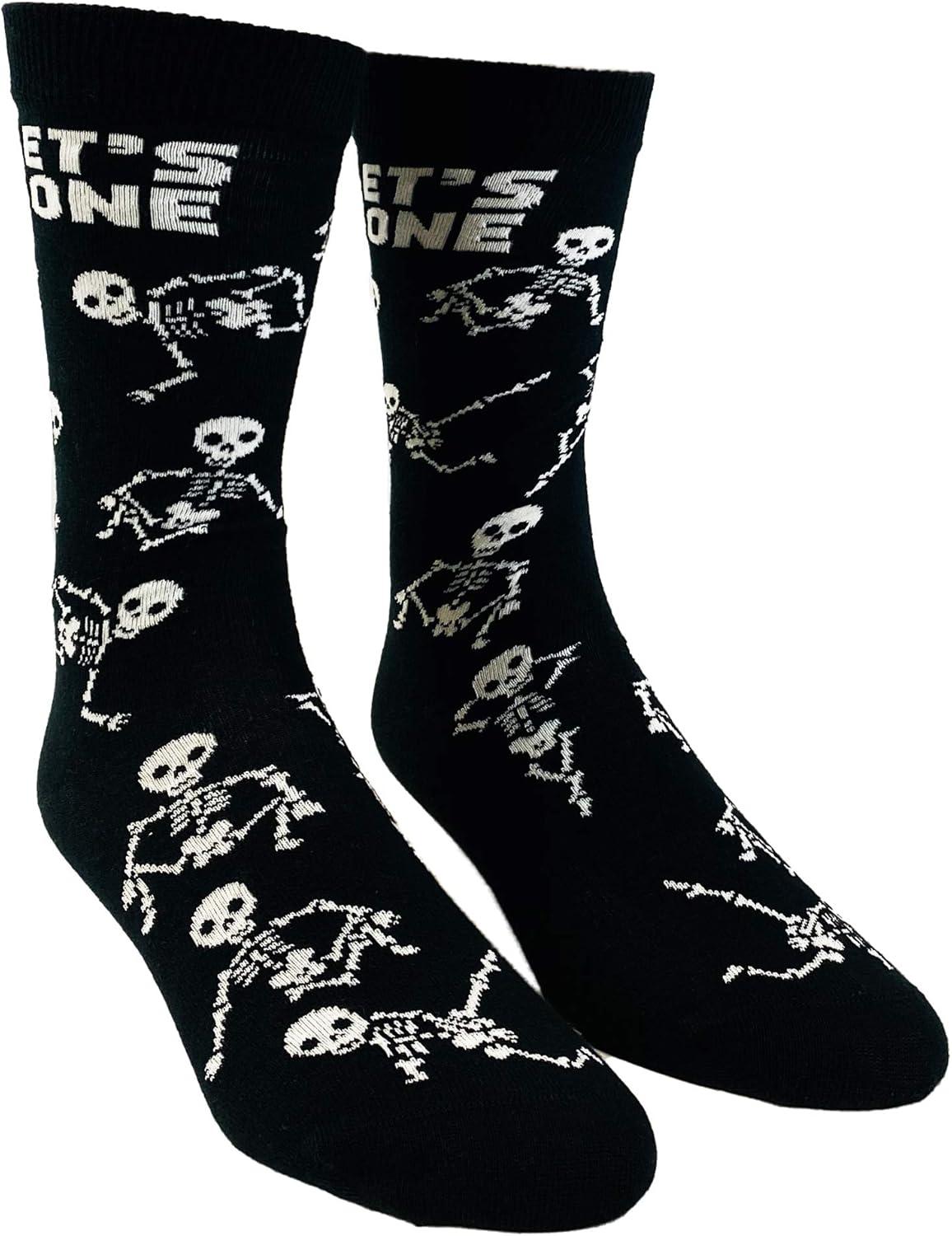 imageCrazy Dog TShirts Mens Halloween Socks Funny Spooky October Fall Footwear4pack