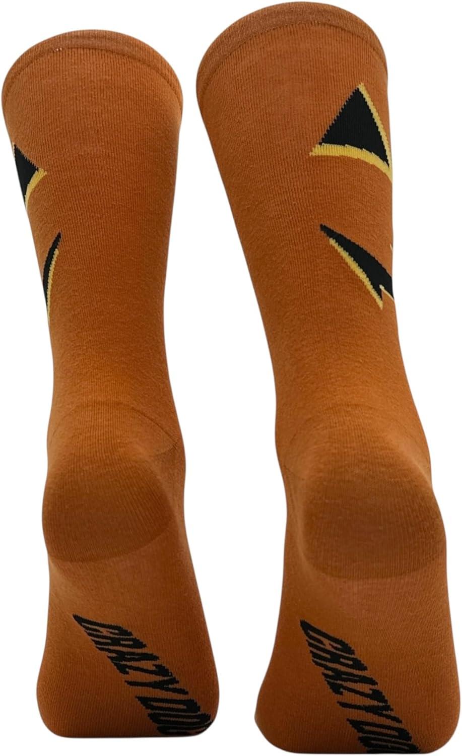 imageCrazy Dog TShirts Mens Halloween Socks Funny Spooky October Fall FootwearJack O Lantern