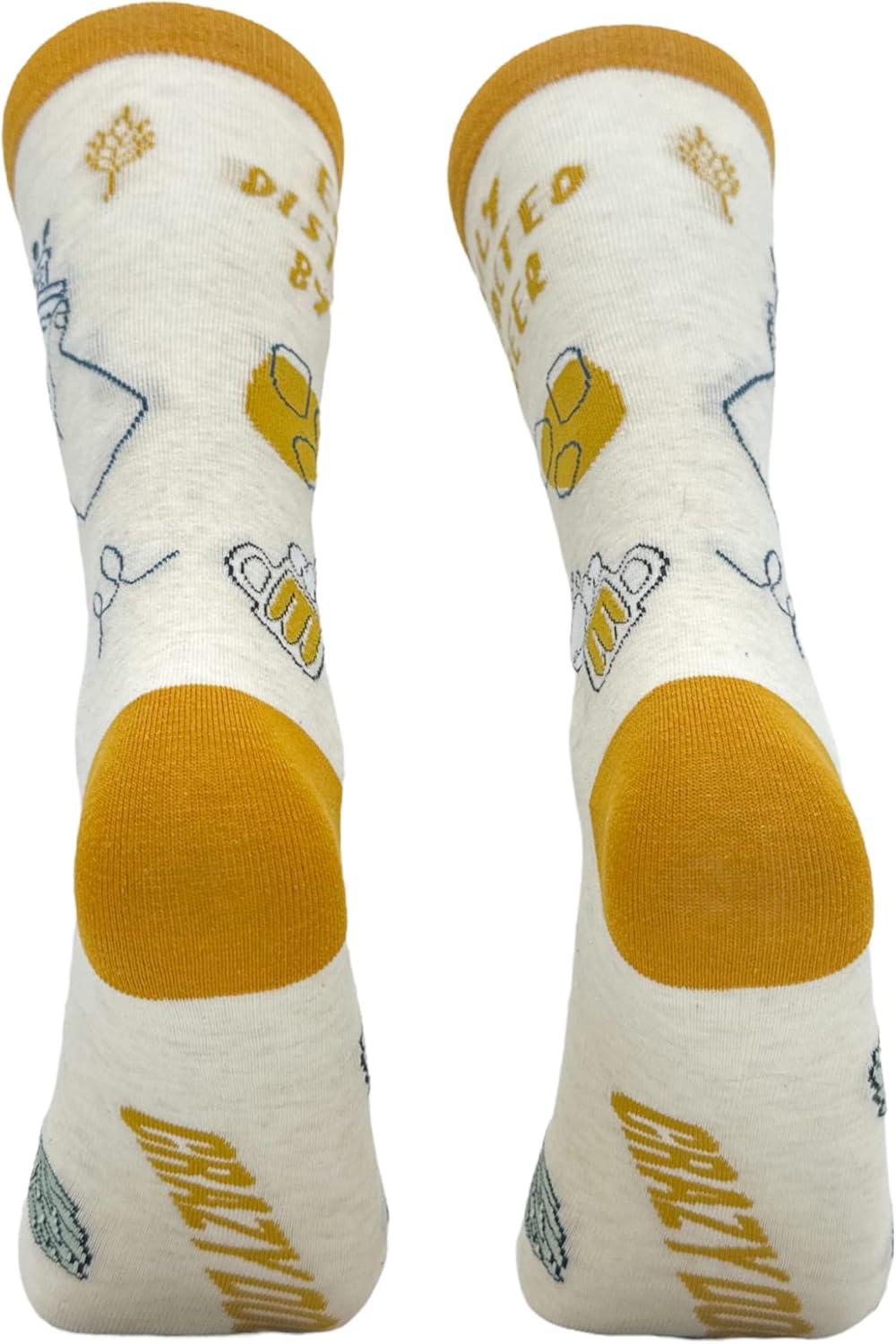 imageCrazy Dog TShirts Mens Halloween Socks Funny Spooky October Fall FootwearMulti Beer