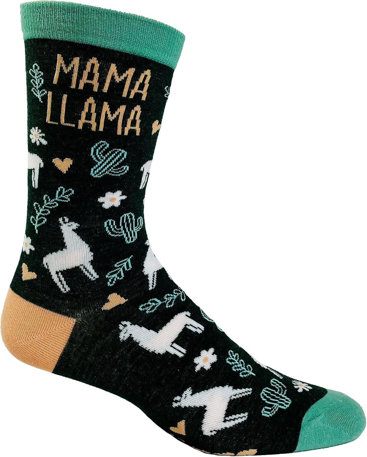 imageCrazy Dog TShirts Womens Mama Llama Socks Funny Alpaca Mothers Day Cute Animal Novelty Footwear