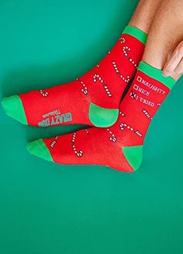imageCrazy Dog TShirts Womens Naughty Nice I Tried Socks Funny Christmas List Good Bad Graphic Footwear