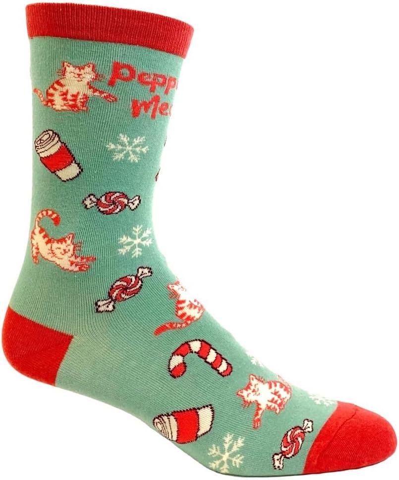 imageCrazy Dog TShirts Womens Peppurrmint Meowcha Socks Funny Pet Cat Kitty Animal Lover Christmas Coffee Mocha Footwear