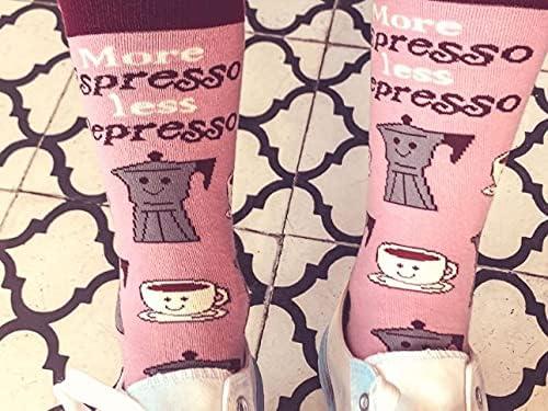 imageCrazy Dog TShirts Womens Sarcastic Socks Cute Socks with Funny Graphic Designs Novelty Socks for WomenEspresso Depresso