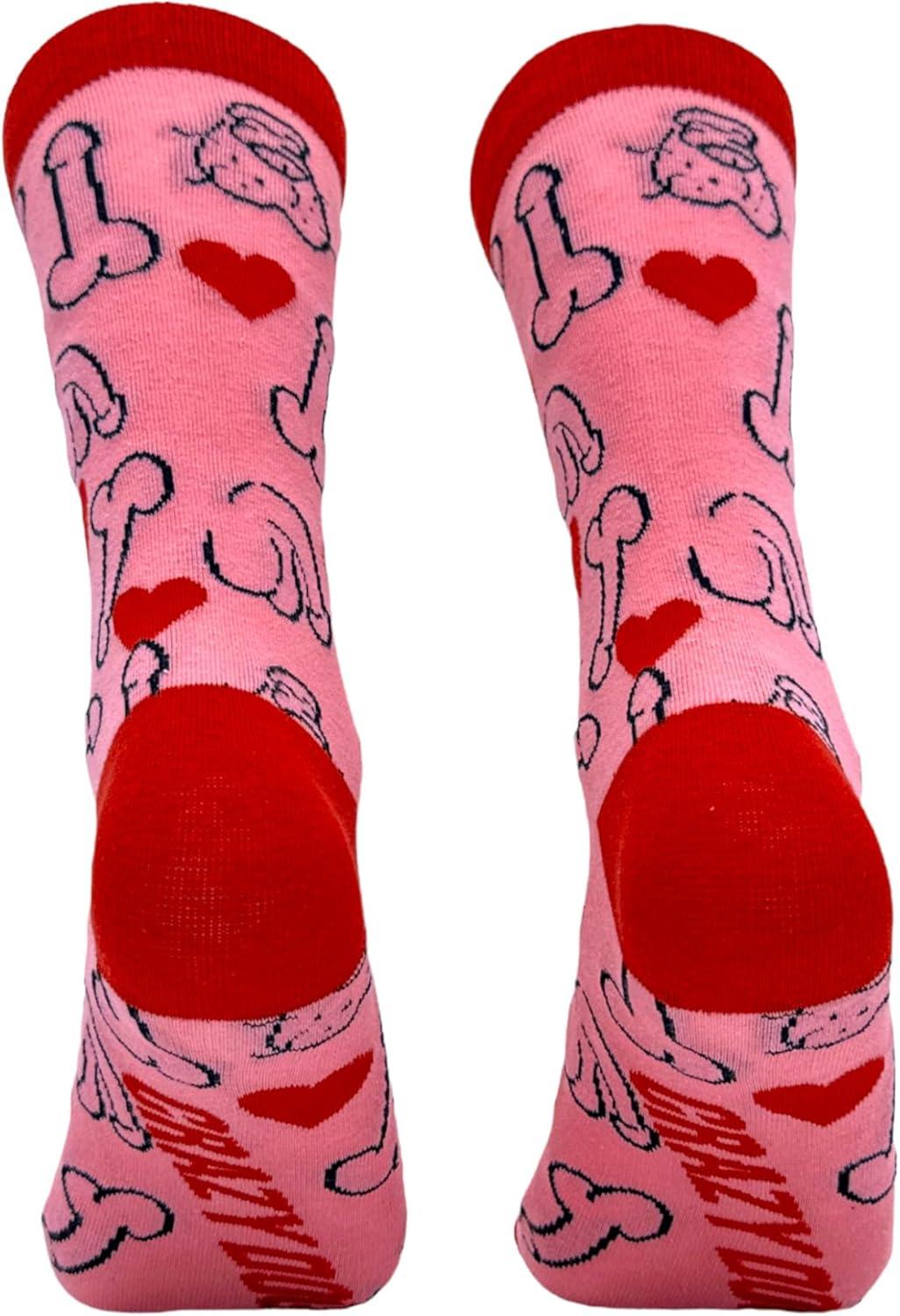 imageCrazy Dog TShirts Womens Sarcastic Socks Cute Socks with Funny Graphic Designs Novelty Socks for WomenHearts and P