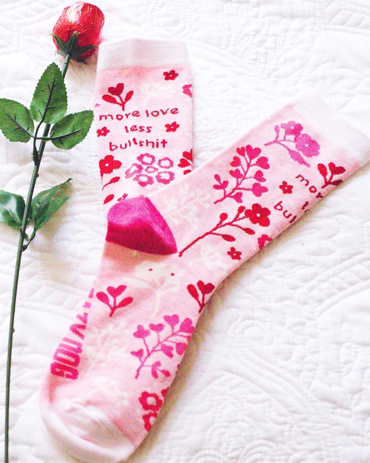 imageCrazy Dog TShirts Womens Sarcastic Socks Cute Socks with Funny Graphic Designs Novelty Socks for WomenMore Love Bs