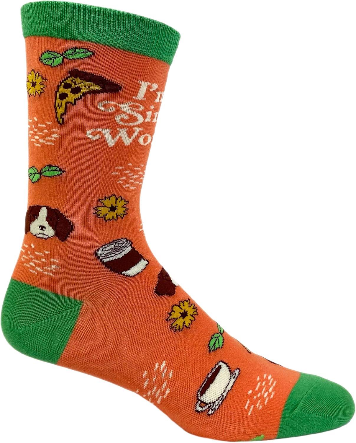 imageCrazy Dog TShirts Womens Sarcastic Socks Cute Socks with Funny Graphic Designs Novelty Socks for WomenSimple Woman