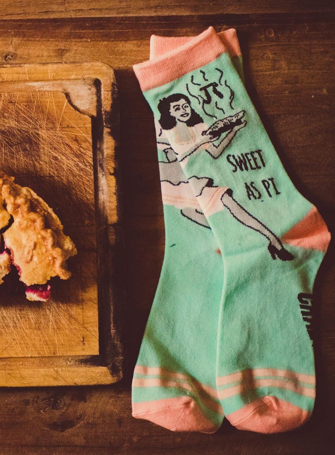 imageCrazy Dog TShirts Womens Sweet As Pi Socks Funny Math Nerd 314 Novelty Dessert Kitchen Graphic Footwear