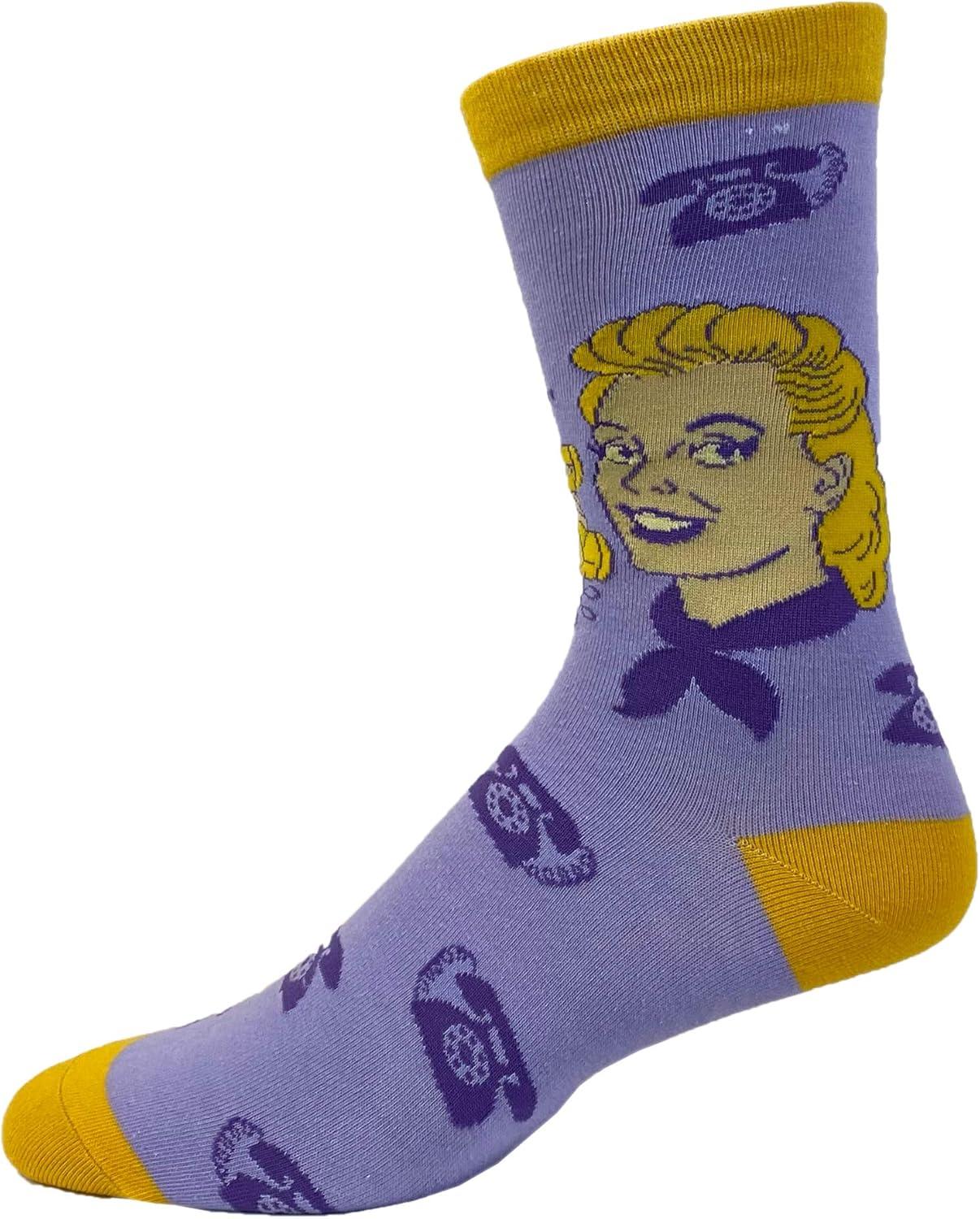 imageCrazy Dog TShirts Womens Yeah Thats Gonna Be A No for Me Socks Funny Lazy Introvert Graphic Novelty Footwear