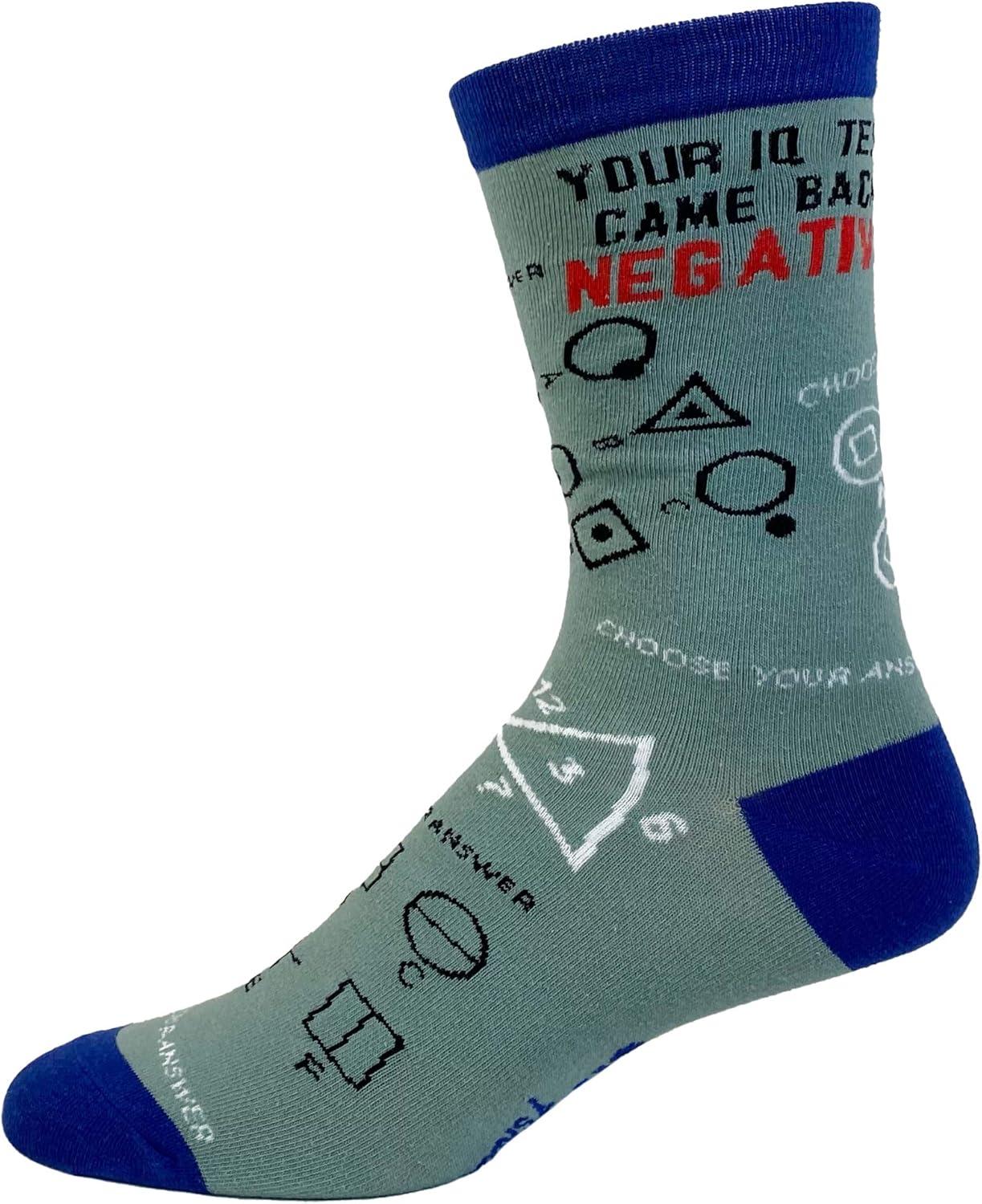 imageCrazy Dog TShirts Womens Your IQ Test Came Back Negative Socks Funny Dumb Insult Sarcastic Footwear