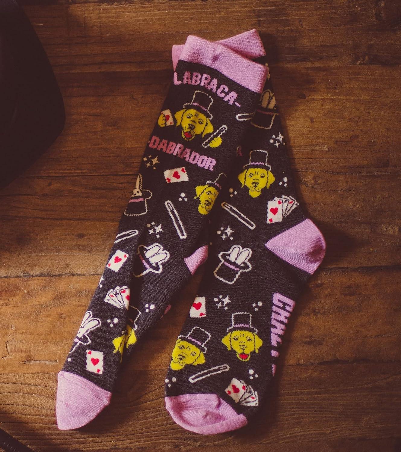 imageWomens Labracadabra Socks Funny Labrador Magic Footwear for Pet Dog Lover