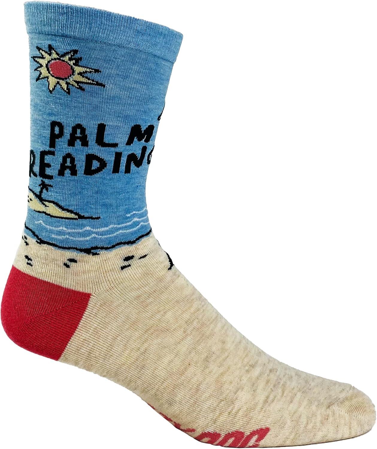imageWomens Palm Reading Socks Funny Sarcastic Vacation Book Lover Saying Quote Footwear