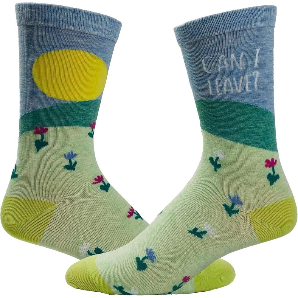 imageCrazy Dog TShirts Womens Can I Leave Socks Funny Loner Introvert Sunny Day Sarcastic Footwear