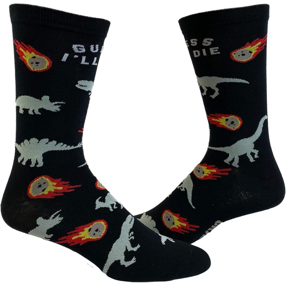 imageCrazy Dog TShirts Womens Sarcastic Socks Cute Socks with Funny Graphic Designs Novelty Socks for WomenGuess Ill Die