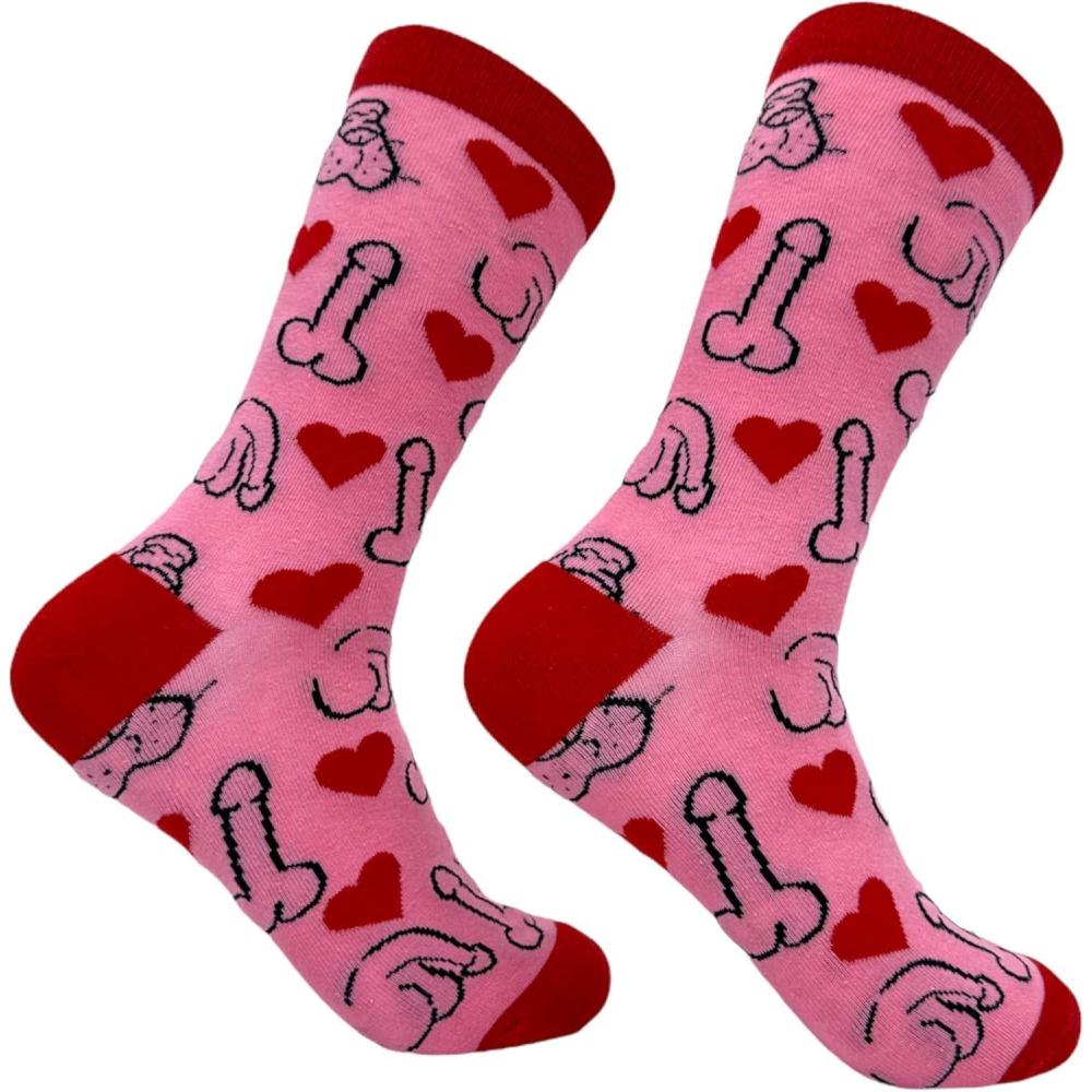 imageCrazy Dog TShirts Womens Sarcastic Socks Cute Socks with Funny Graphic Designs Novelty Socks for WomenHearts and P