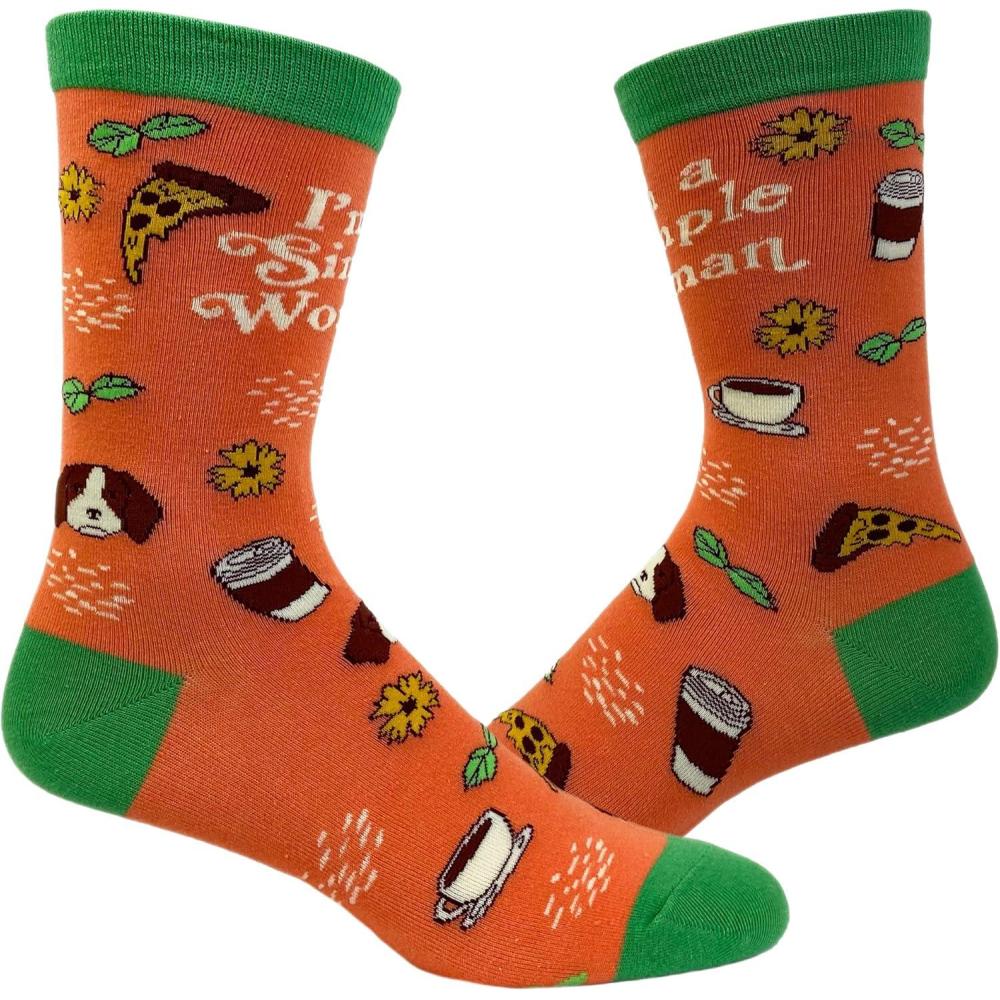 imageCrazy Dog TShirts Womens Sarcastic Socks Cute Socks with Funny Graphic Designs Novelty Socks for WomenSimple Woman