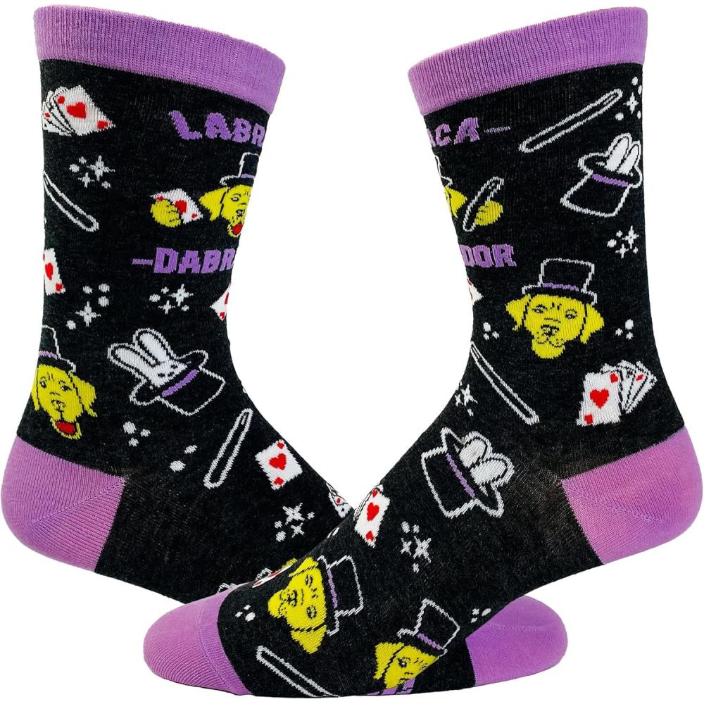 imageWomens Labracadabra Socks Funny Labrador Magic Footwear for Pet Dog Lover