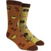 Crazy Dog T-Shirts Funny Coffee and Donut Socks for Women – Breakfast Brunch Crew Socks with Vintage Food Print – Soft Cotton Blend Novelty Footwear for Morning Lovers and Foodie Gifting
