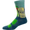 Crazy Dog T-Shirts Funny Loch Ness Monster Socks for Women – I Was Social Distancing Before It Was Cool Quote – Blue Green Novelty Crew Socks with Nessie Graphic for Quarantine Humor