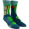 Crazy Dog T-Shirts Funny Loch Ness Monster Socks for Women – I Was Social Distancing Before It Was Cool Quote – Blue Green Novelty Crew Socks with Nessie Graphic for Quarantine Humor