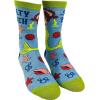 Crazy Dog T-Shirts Funny Mermaid Crew Socks for Women – Salty Bitch Novelty Ocean-Themed Cotton Socks – Beach Lover Gift with Starfish & Shells