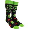 Crazy Dog T-Shirts Mens Halloween Socks Funny Spooky October Fall Footwear(4-pack)