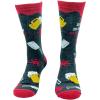 Crazy Dog T-Shirts Mens Halloween Socks Funny Spooky October Fall Footwear(Beer Murdery)