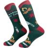 Crazy Dog T-Shirts Mens Halloween Socks Funny Spooky October Fall Footwear(Camping Murdery)