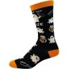 Crazy Dog T-Shirts Mens Halloween Socks Funny Spooky October Fall Footwear(Here for Booze)