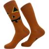 Crazy Dog T-Shirts Mens Halloween Socks Funny Spooky October Fall Footwear(Jack O Lantern)