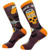 Crazy Dog T-Shirts Mens Halloween Socks Funny Spooky October Fall Footwear(Trick Or Beer)