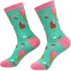 Crazy Dog T-Shirts Women’s Ice Cream Socks Funny Frozen Treat Dessert Vanilla Chocolate Cone Graphic Novelty Footwear