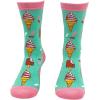 Crazy Dog T-Shirts Women’s Ice Cream Socks Funny Frozen Treat Dessert Vanilla Chocolate Cone Graphic Novelty Footwear