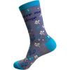Crazy Dog T-Shirts Women’s Leave Me Alone Socks Funny Introvert Loner Floral Sarcastic Gift Footwear