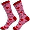 Crazy Dog T-Shirts Womens Sarcastic Socks Cute Socks with Funny Graphic Designs Novelty Socks for Women(Hearts and P)