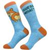 Funny Dog Lover Crew Socks for Women – Cute Guess What Corgi Butt Print – Novelty Gift for Pet Owners & Dog Moms