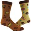 Crazy Dog T-Shirts Funny Coffee and Donut Socks for Women – Breakfast Brunch Crew Socks with Vintage Food Print – Soft Cotton Blend Novelty Footwear for Morning Lovers and Foodie Gifting