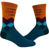 Crazy Dog T-Shirts Funny Introvert Crew Socks for Women – I Came I Saw I Forgot Quote Design – Colorful Cotton Blend Novelty Footwear – Sarcastic Gift Idea for Office Home or Everyday Humor