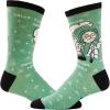 Crazy Dog T-Shirts Funny Science Socks for Women – Idiot Tolerance Quote and Lab Graphic – Soft Green Crew Novelty Footwear for Nerds Scientists Teachers and Chemistry Lovers