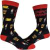Crazy Dog T-Shirts Women’s Coffee Makes Me Feel Less Murdery Socks Funny Novelty Morning Cup Stab Vintage Footwear