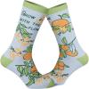 Crazy Dog T-Shirts Women’s Grow With The Flow Socks Cute Growing Fruit Flower Blossom Footwear