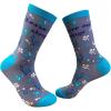Crazy Dog T-Shirts Women’s Leave Me Alone Socks Funny Introvert Loner Floral Sarcastic Gift Footwear
