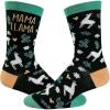 Crazy Dog T-Shirts Women’s Mama Llama Socks Funny Alpaca Mother’s Day Cute Animal Novelty Footwear