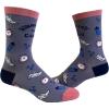 Crazy Dog T-Shirts Women’s Running Late Is My Cardio Socks Funny Fitness On Time Graphic Novelty Footwear